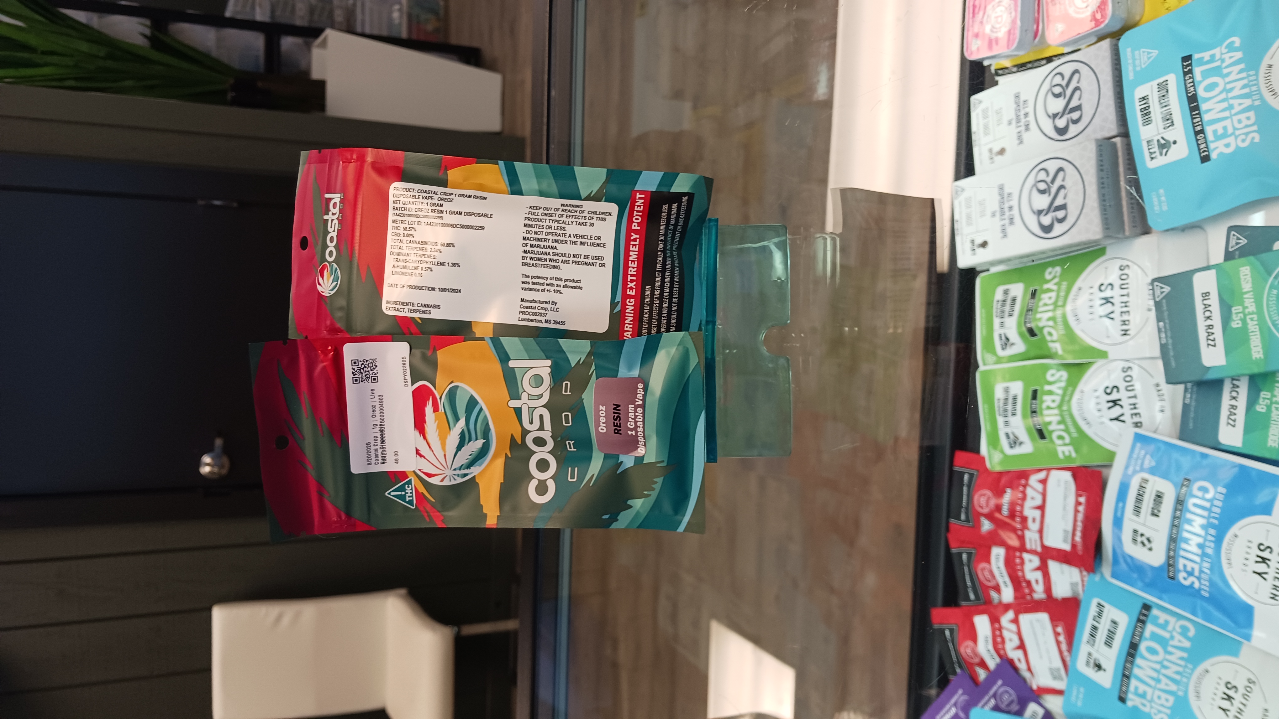 Photograph of product: Coastal Crop | 1g | Oreoz | Live Resin Disposable