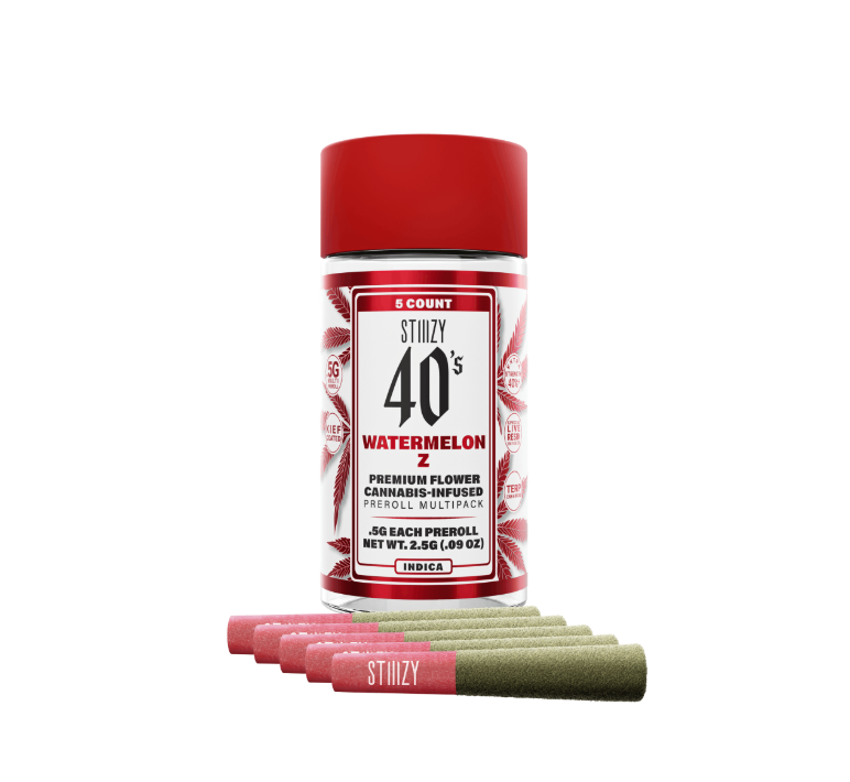 Photograph of product: WATERMELON Z .5G INFUSED PREROLL 5 PACK