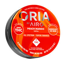 Photograph of product: ORIA Peach Mango Gummies 10mg x 10pk