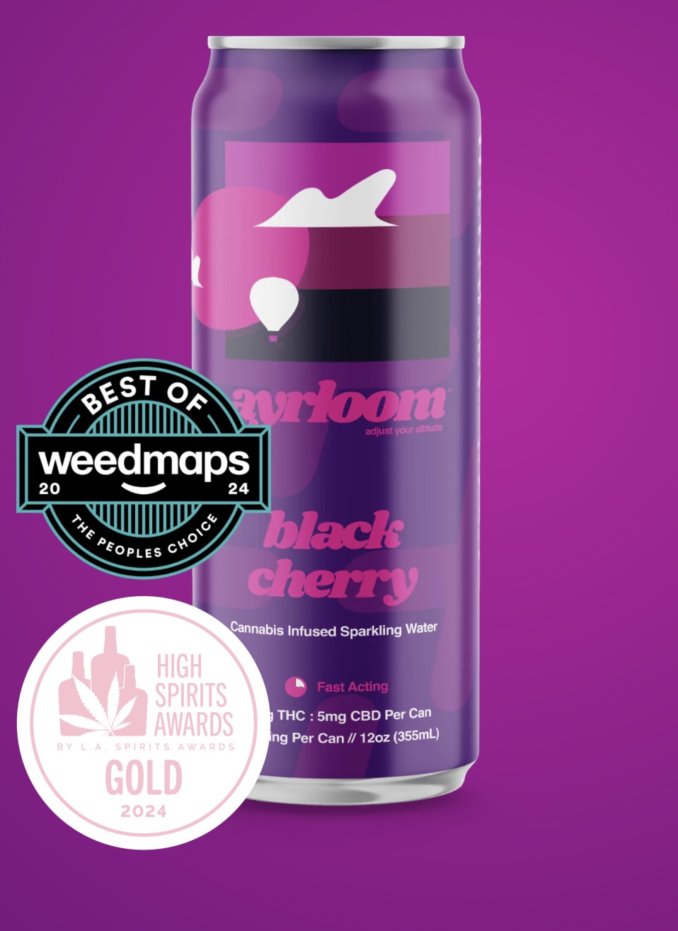 Photograph of Product: Ayrloom AU- Beverage 12oz- 2:1 - Black Cherry