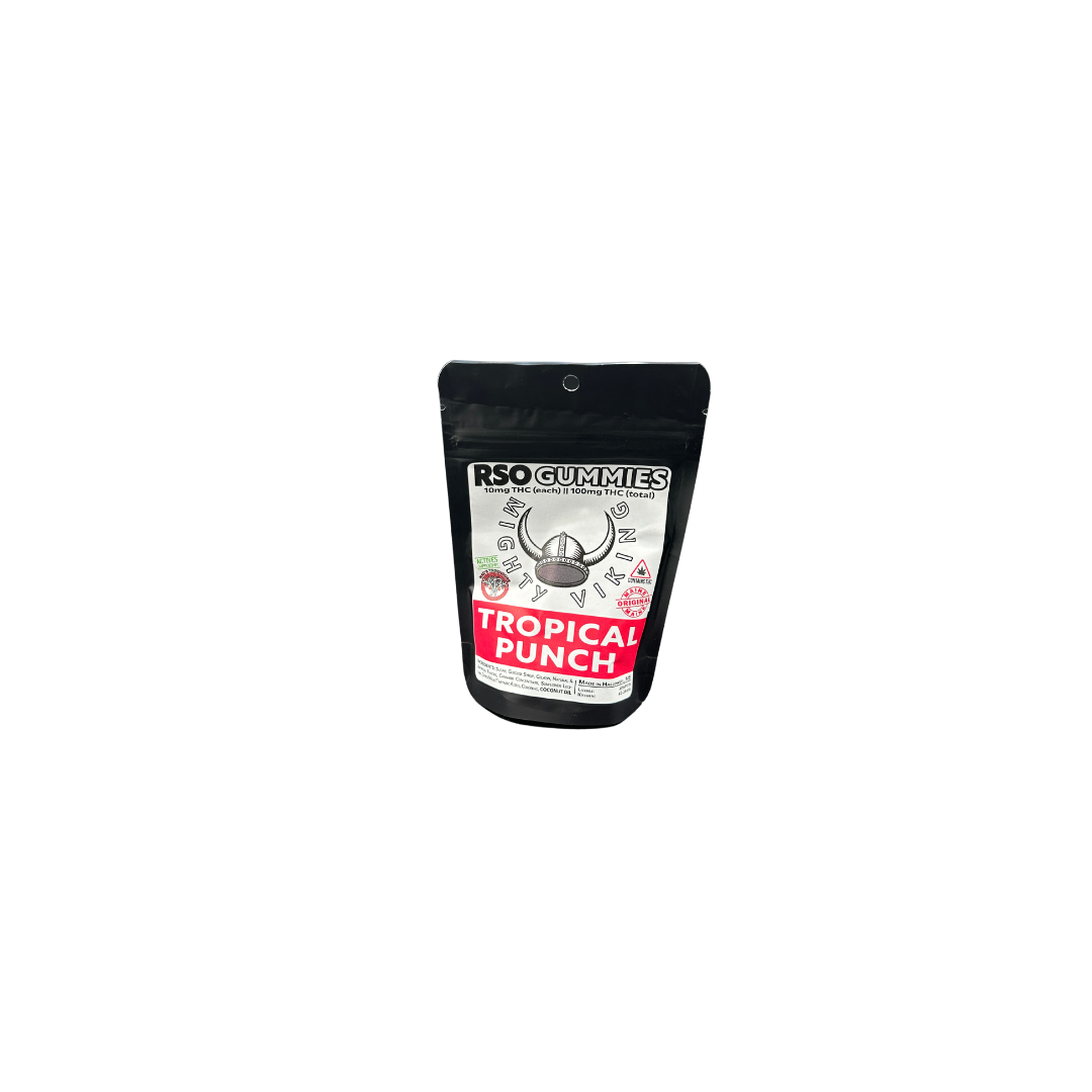 Photograph of product: 10mg Tropical Punch RSO Gummies