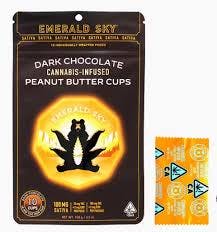 Photograph of product: Peanut Butter Cups | 10pk Oui'd 100mg Dark Chocolate