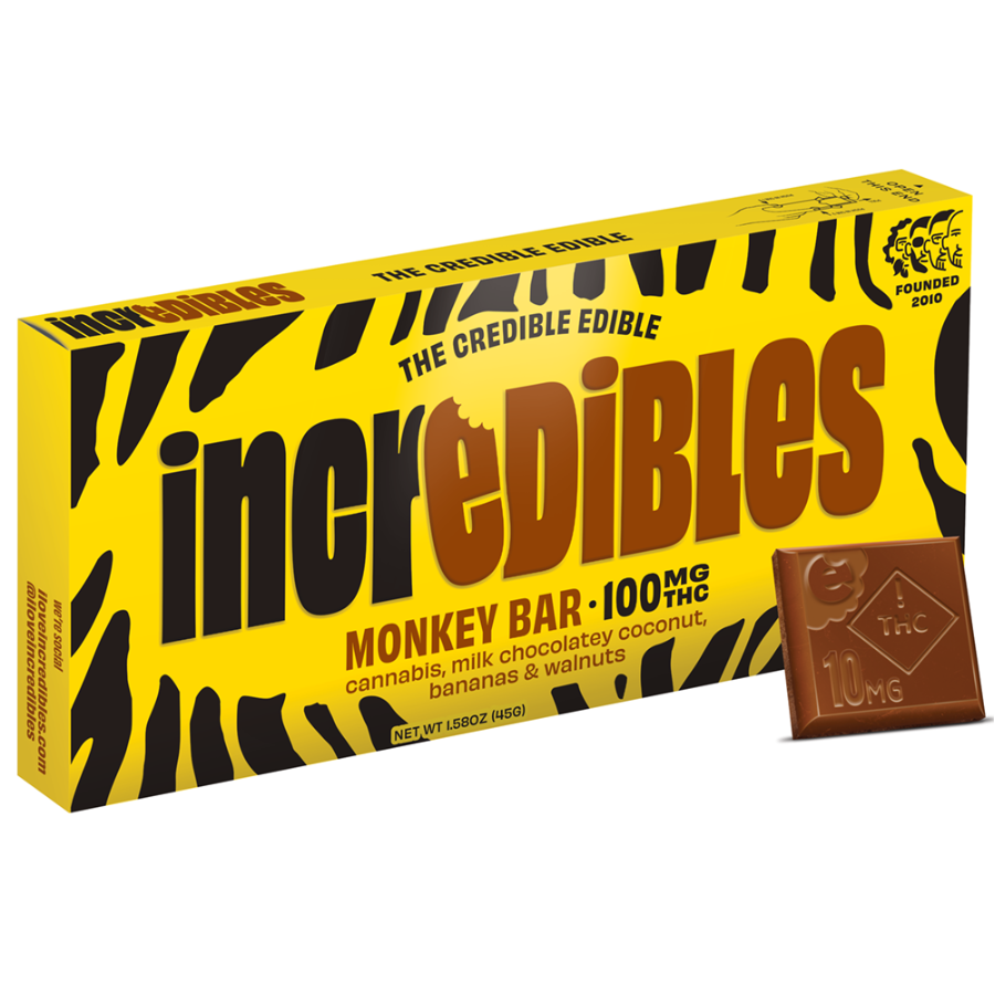 Photograph of product: Incredibles | Monkey Chocolate Bar 100mg
