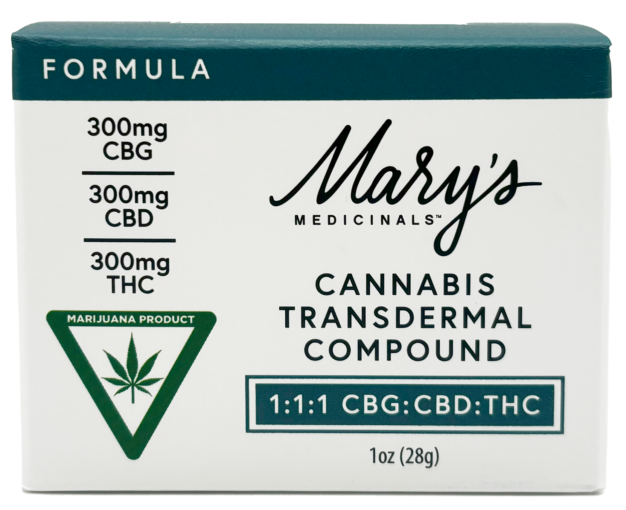 Photograph of product: Mary's Medicinals | Relief Transdermal Compound | Topical Balm | 300mg CBG/300mg CBD/300mg TH-oui | FORMULA 1:1:1