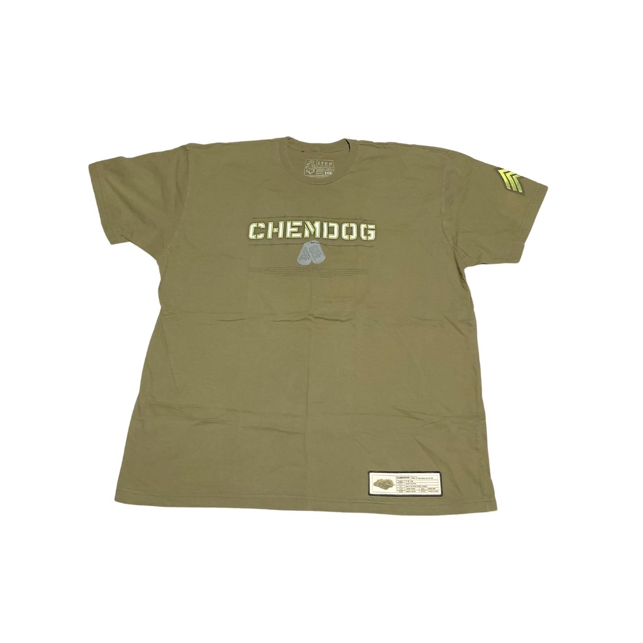 Photograph of product: Tree Shurts Originals ChemDog T-Shirt - Army Green (3XL)