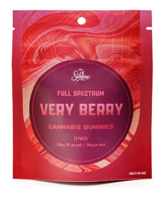 Photograph of product: Sublime FS Gummies - 100mg - Very Berry