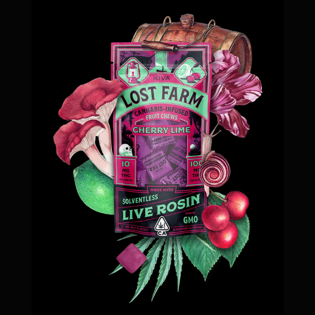 Photograph of product: 10CT- CHERRY LIME- ROSIN- FRUIT CHEWS