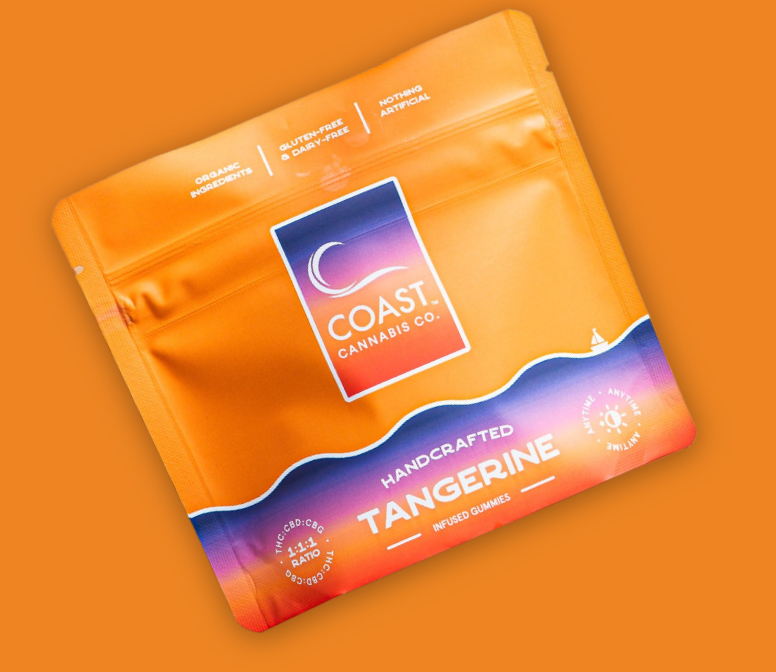 Photograph of product: Tangerine | Gummies | 100mg | 1:1:1 TH-oui:CBD:CBG | Oui'd