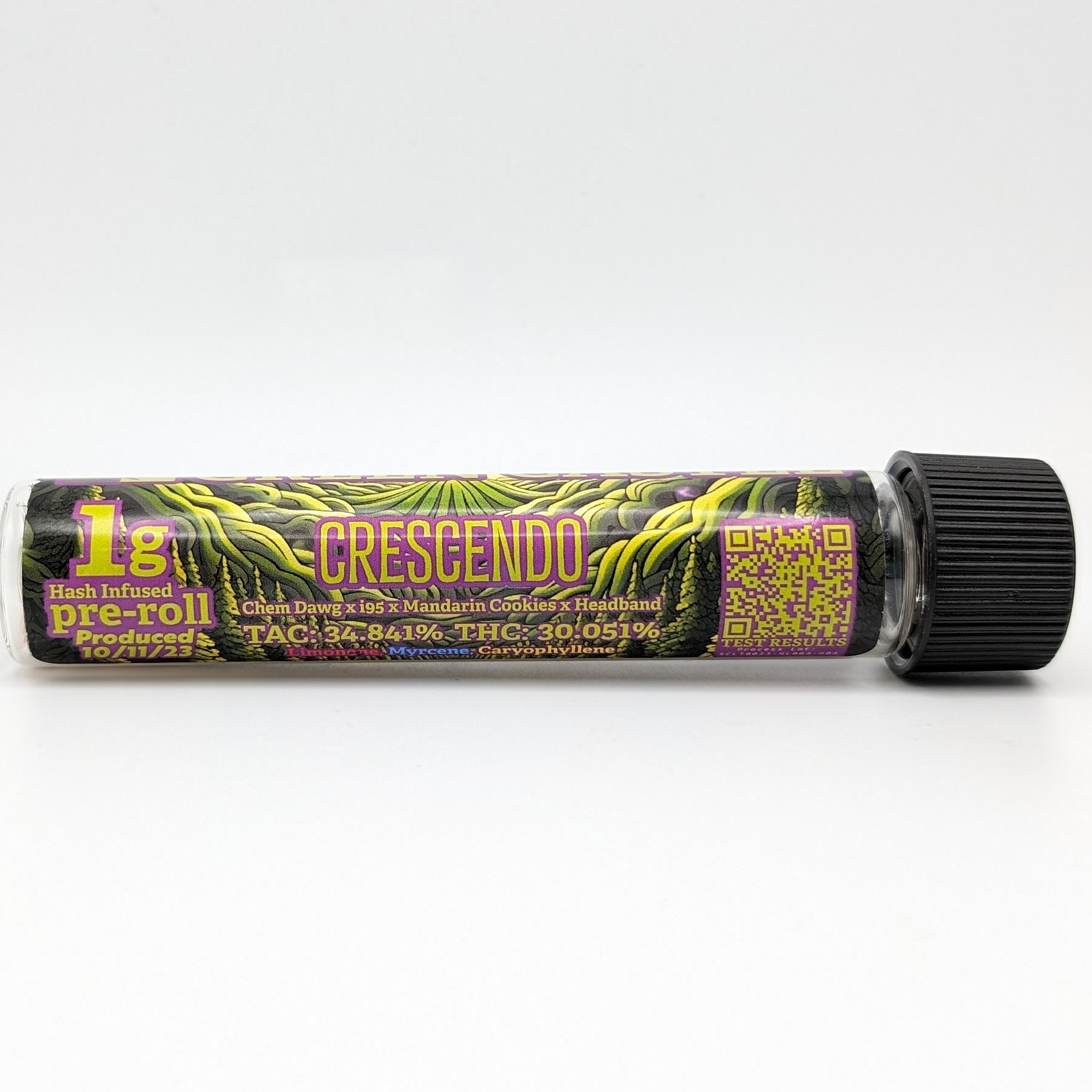 Photograph of Product: Crescendo 1g Hash Infused Pre Roll