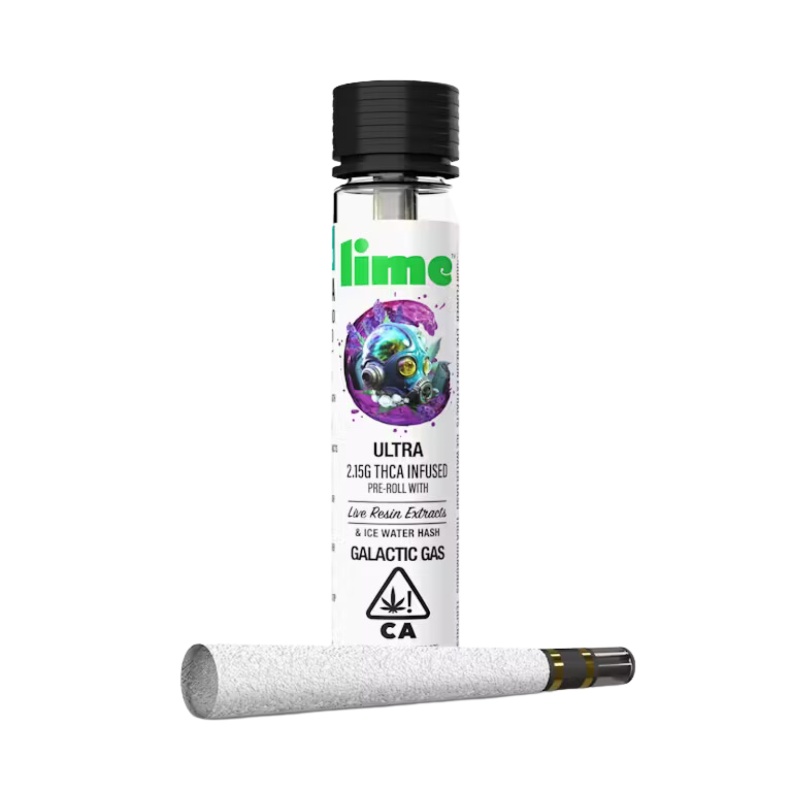 Photograph of product: GALACTIC GAS ULTRA TH-ouiA, LIVE RESIN & ICE WATER au chocolat INFUSED ULTRA PREROLL