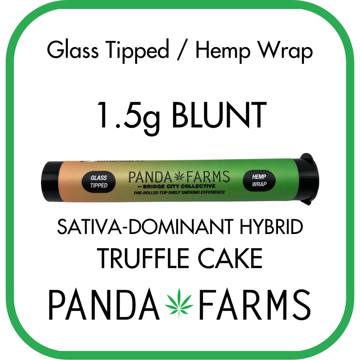 Photograph of product: Pre Roll - Truffle Cake - Panda Farms - REC