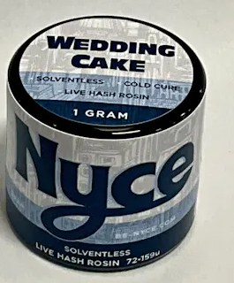 Photograph of product: Nyce | Wedding Cake | Rosin Jar | 1g