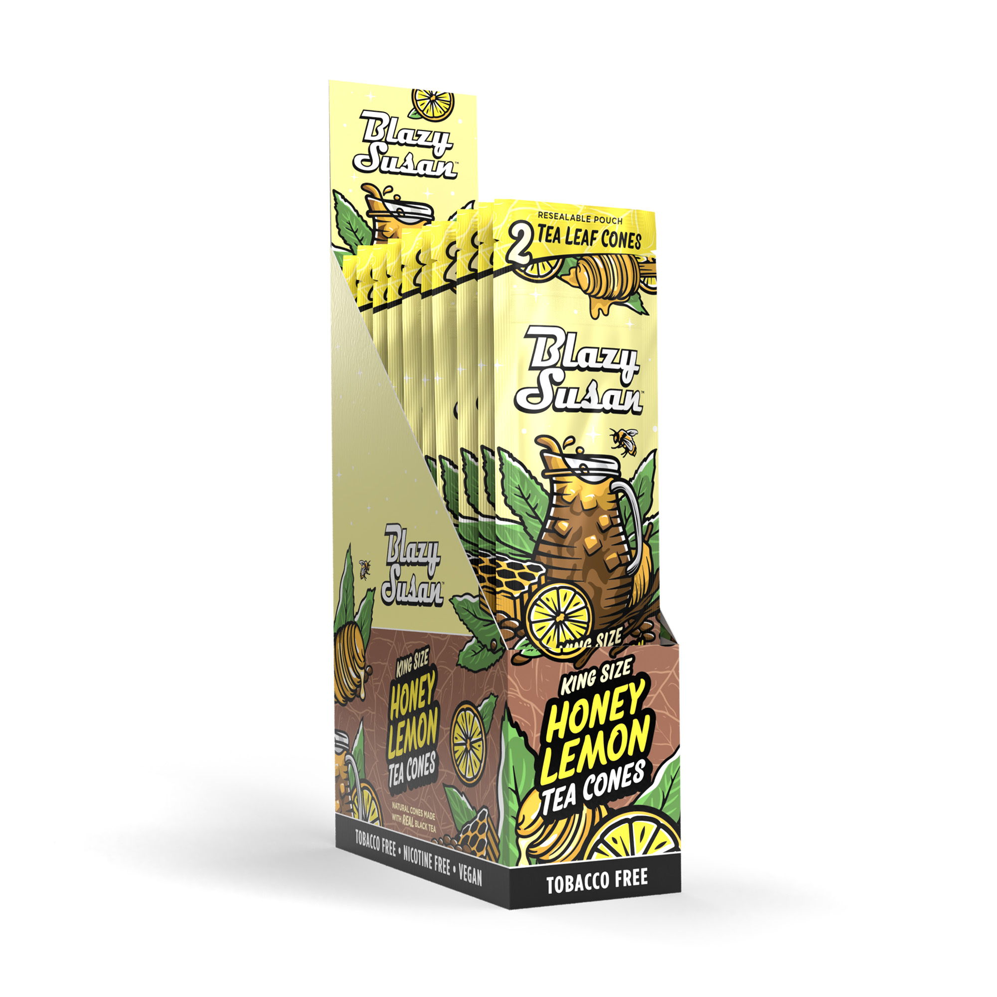 Photograph of product: King Size Tea Leaf Cones | Honey Lemon