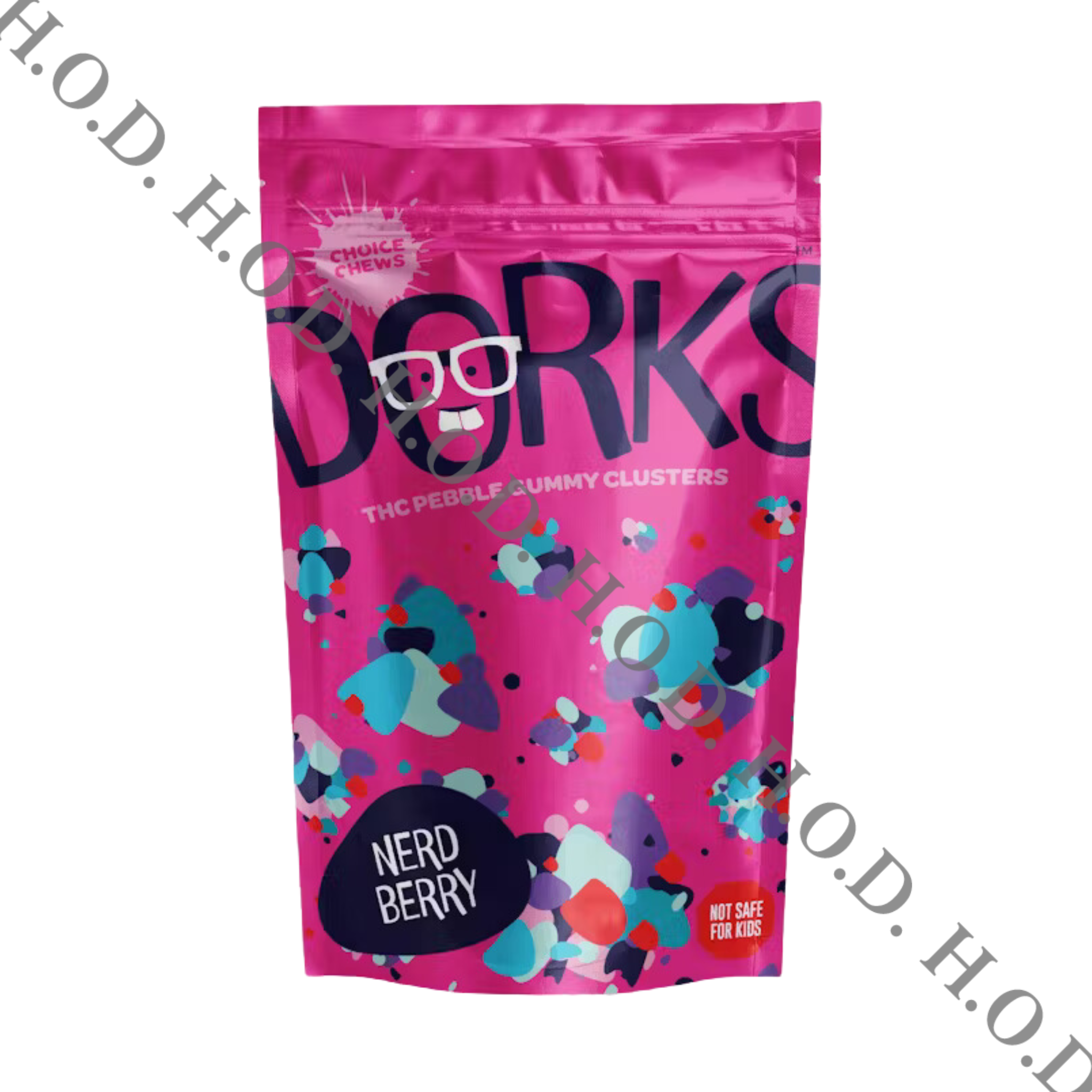 Photograph of product: Choice Nerd Berry Dorks Gummies 200mg
