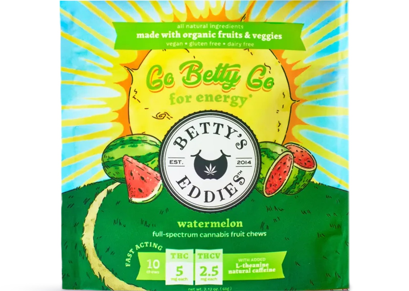 Photograph of product: Watermelon | Go Betty Go | 50mg
