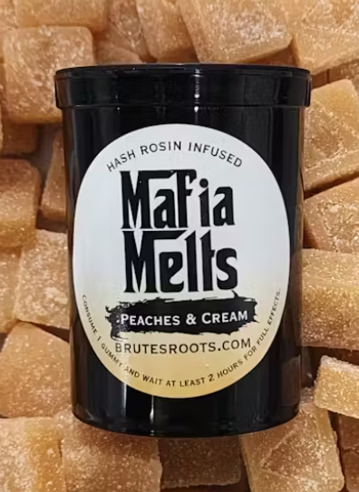 Photograph of product: Mafia Melts Gummies 10pk/100mg au chocolat Rosin- Peaches And Cream