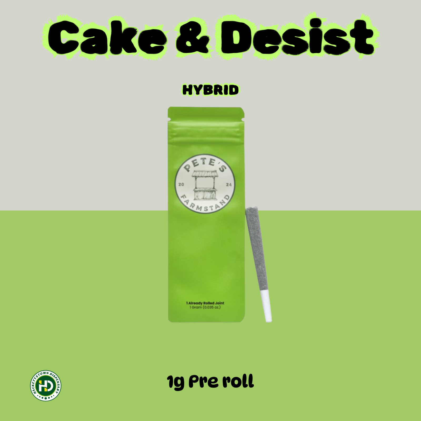 Photograph of product: Pete's Farmstand | Cake & Desist | 1g (Hybrid)