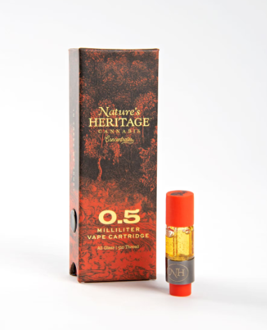 Photograph of product: Nature's Heritage Snakes Cake S1 0.5g Live Rosin Cartridge