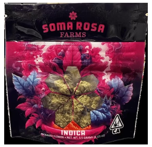 Photograph of product: SOMA ROSA GRAPE PIE FLOWER INDICA 3.5G