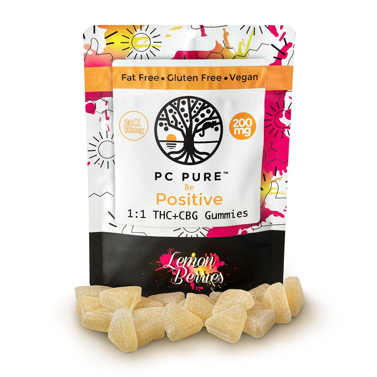 Photograph of product: Gummies - PC Pure - (200mg) - Lemon Berries - (1:1 TH-oui:CBG)
