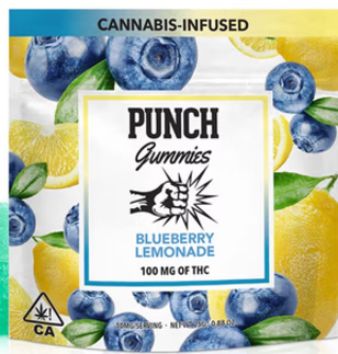 Photograph of product: [Punch] THC Gummies - 100mg - Blueberry Lemonade (H)