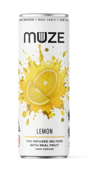 Photograph of product: MUZE Seltzer - Lemon 12oz