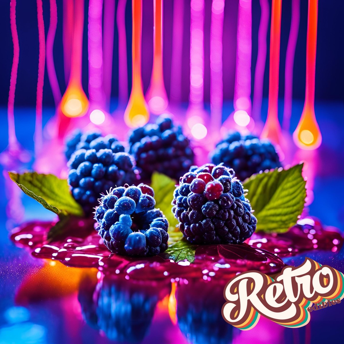 Photograph of Product: Retro Vibes Syrup - Fast Acting - Blue Razz - 100mg