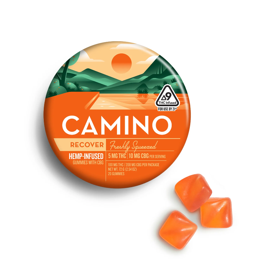 Photograph of product: Camino Freshly Squeezed Gummies 1:2 (THC:CBG) 5mg 20pk