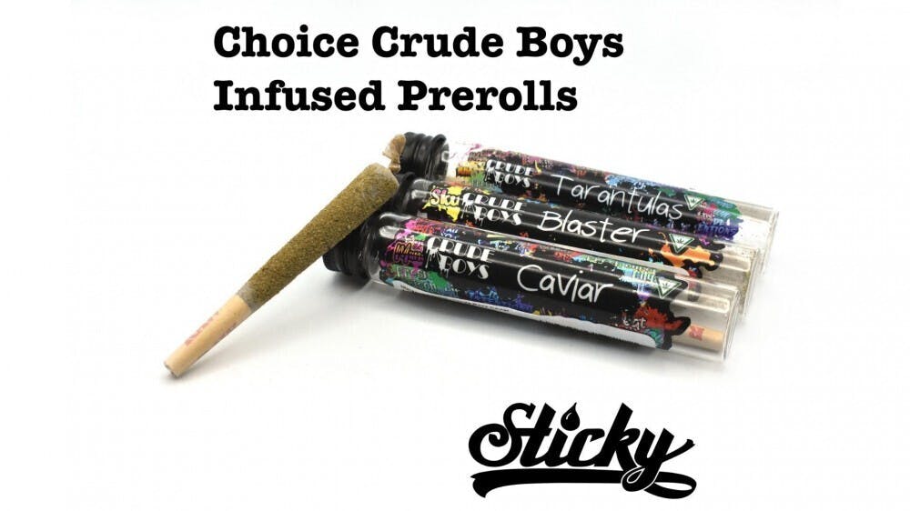 Photograph of product: REC Crude Boys Heaters GG#4xRum Punch Infused Preroll 1g