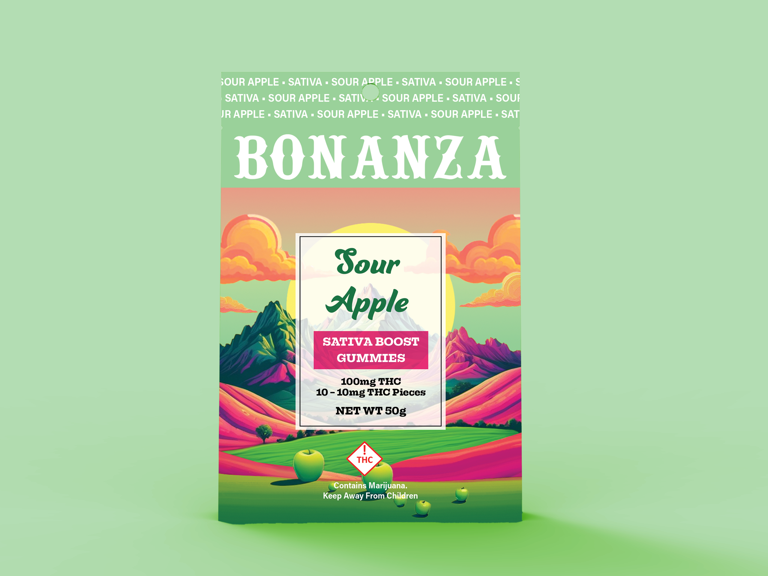 Photograph of product: Sour Apple Oui'd Gummies | 100mg