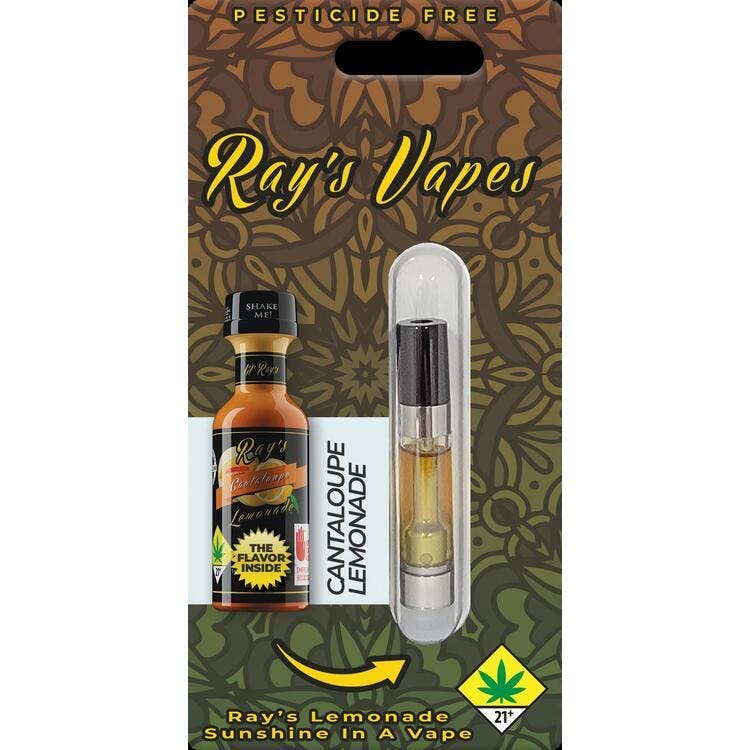 Photograph of product: Ray's Vapes | Cantaloupe | Flavored Distillate | Cartridge | 1g