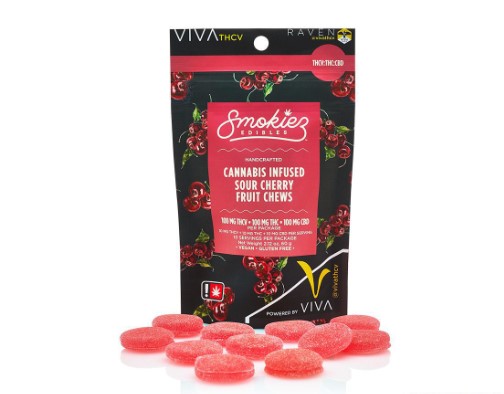 Photograph of product: Gummies | 1:1:1 Sour Cherry TH-ouiV/TH-oui/CBD | 10x 10mg:10mg:10mg