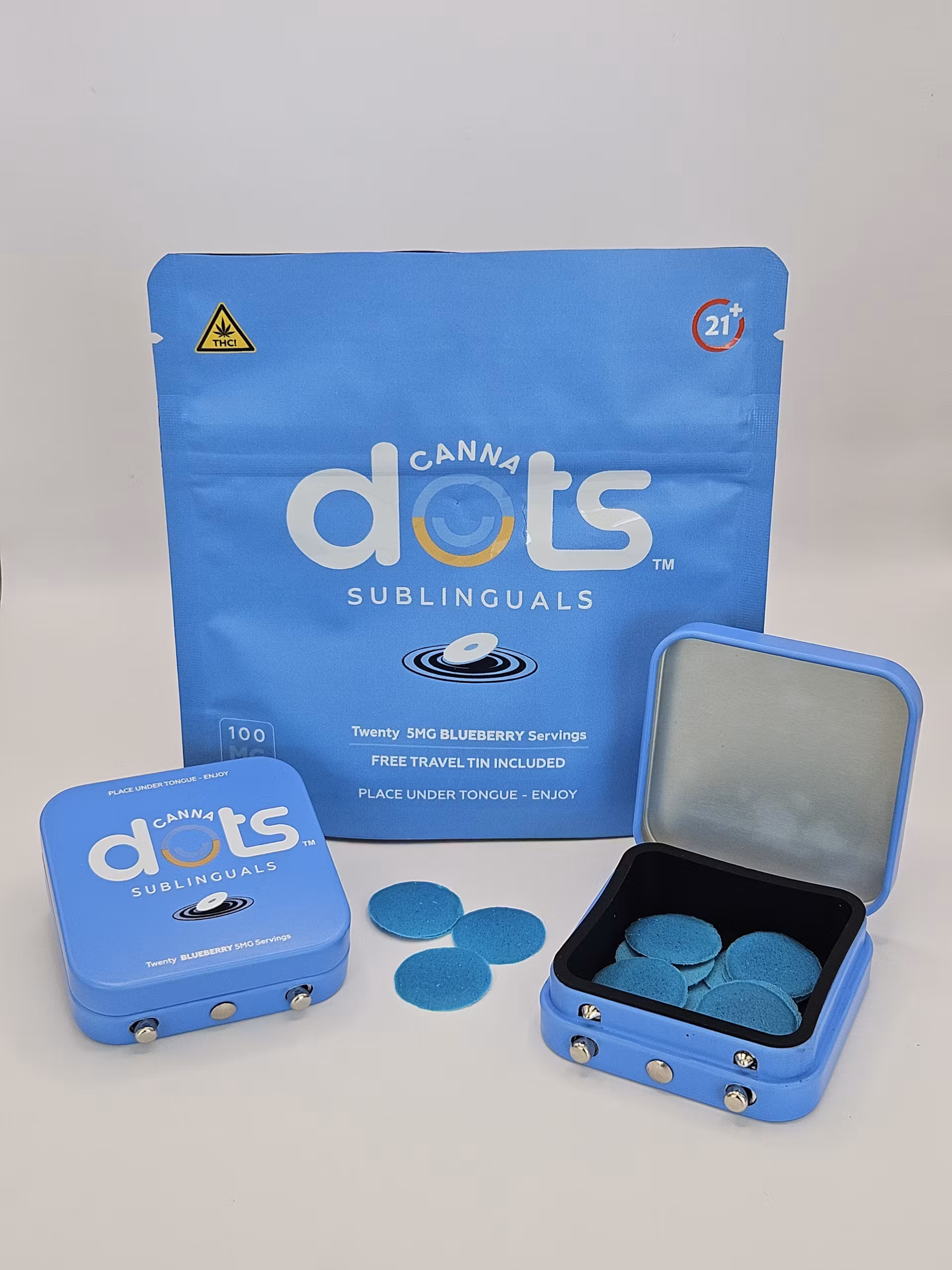 Photograph of product: Blueberry | Sublingual Dots | 20pk | 100mg