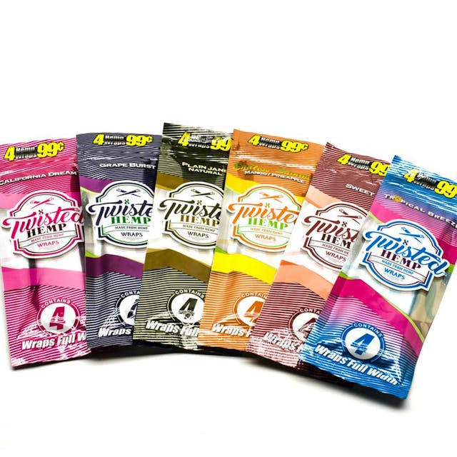 Photograph of product: Twisted Hemp Wraps 21+ - Blue Raspberry Cherry
