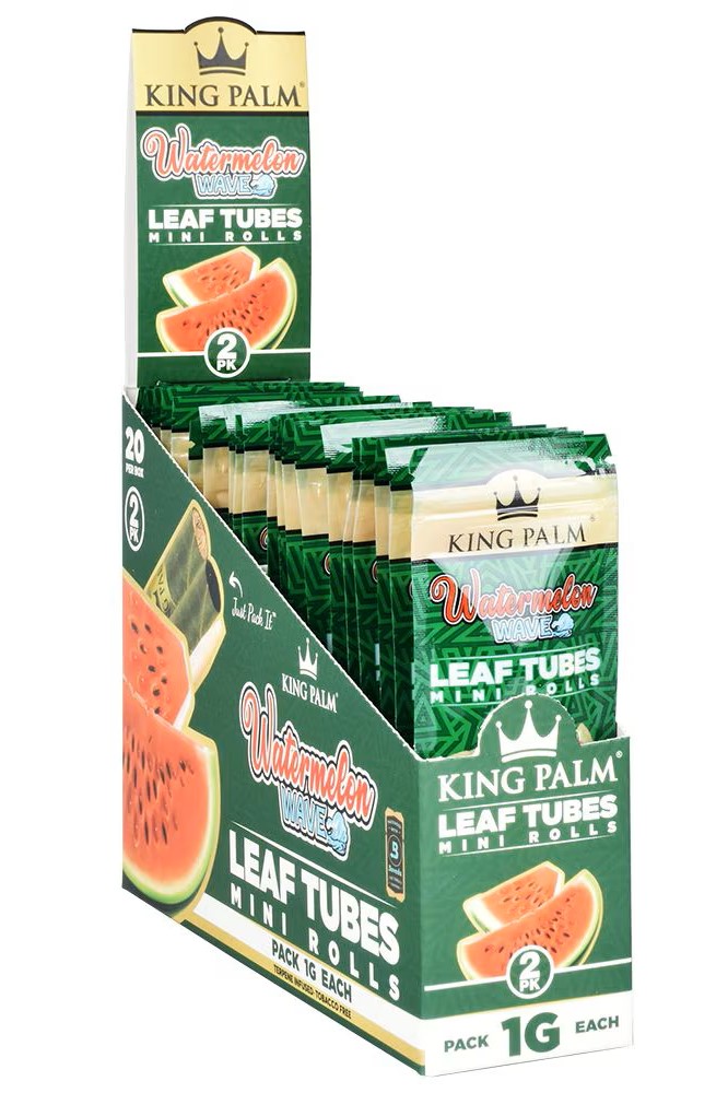 Photograph of product: King Palms Hand Rolled Leaf Mini - 2pk/Watermelon Wave