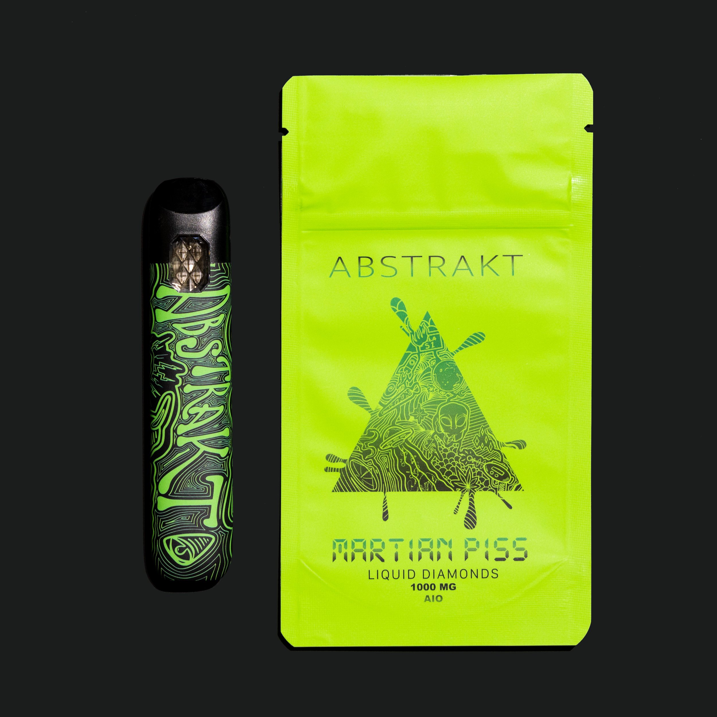 Photograph of Product: 1000mg Martian Piss Liquid Diamonds AIO