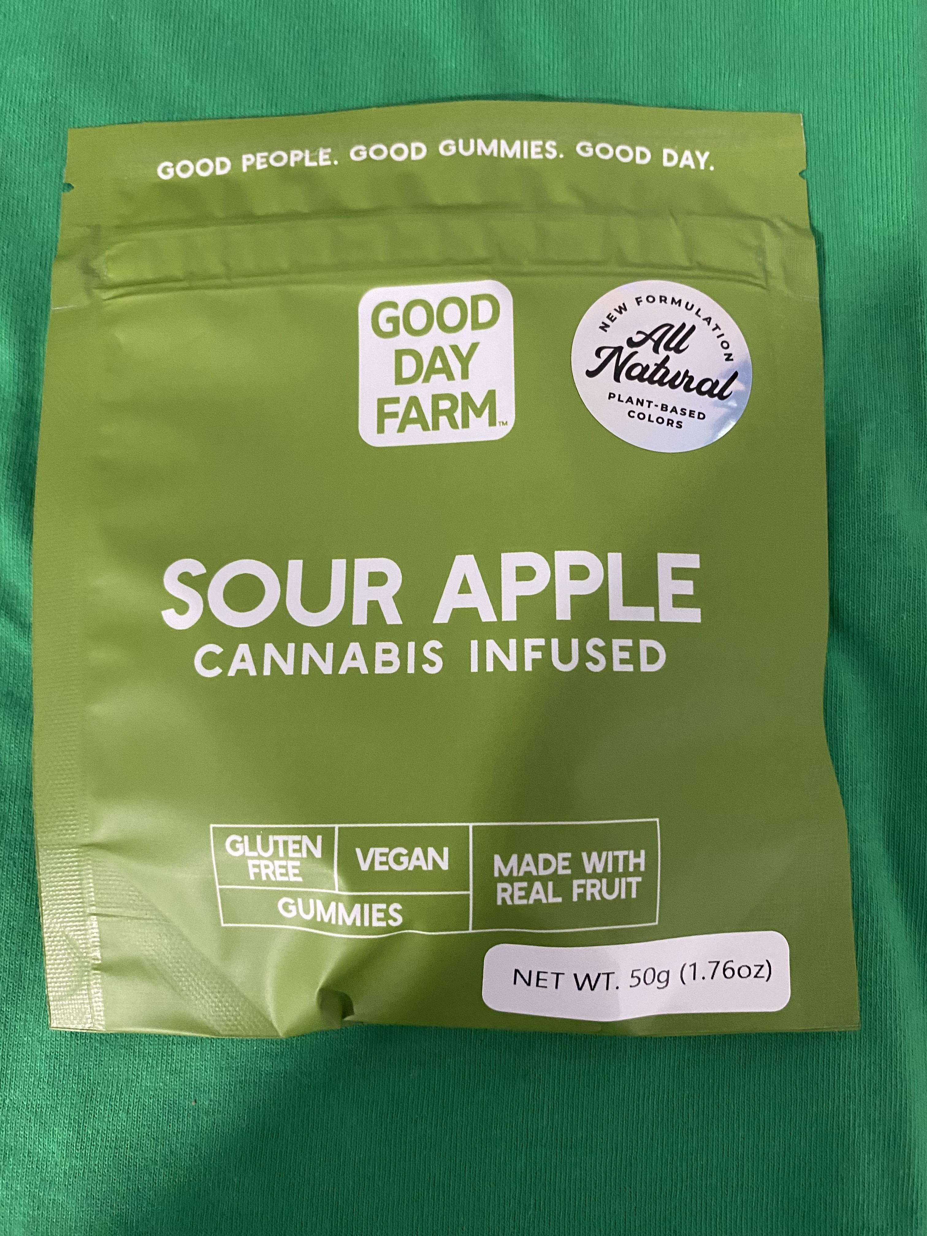 Photograph of product: GDF- Sour Apple Gummies 100mg