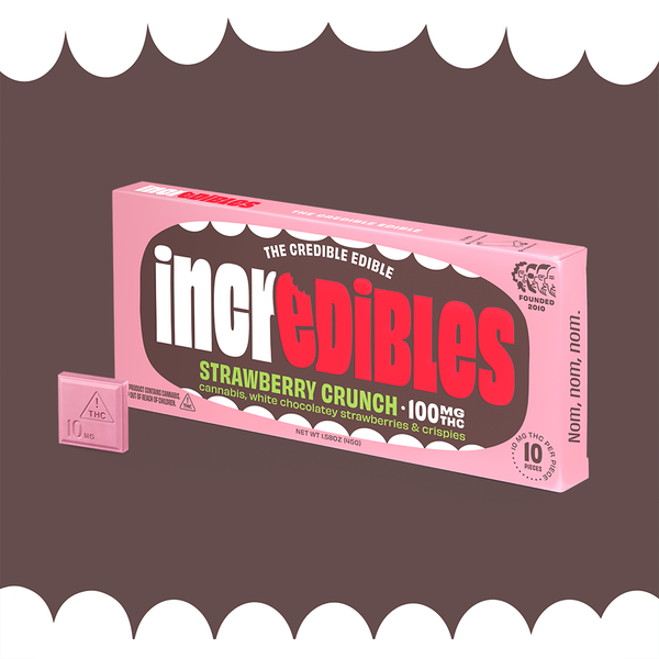 Photograph of product: Strawberry Crunch Bar | Chocolate | 10 pack | 100mg TH-oui