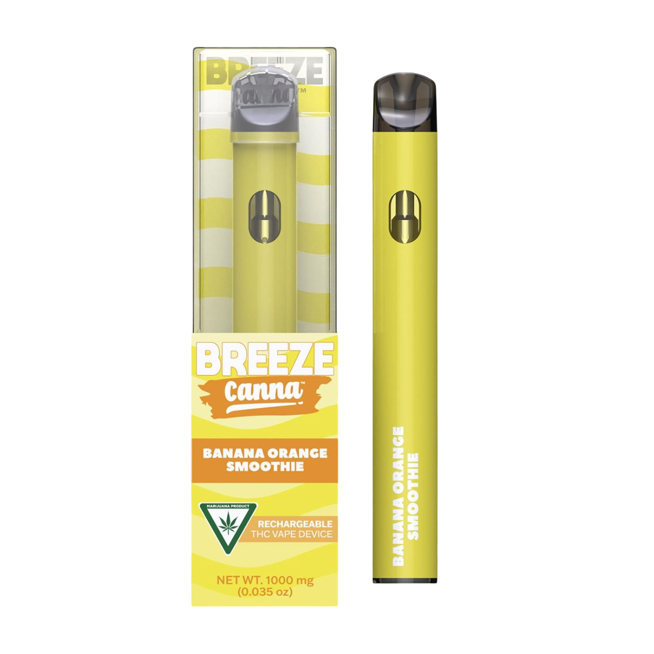 Photograph of product: Breeze Banana Orange Smoothie All-In-One Vape | 1g