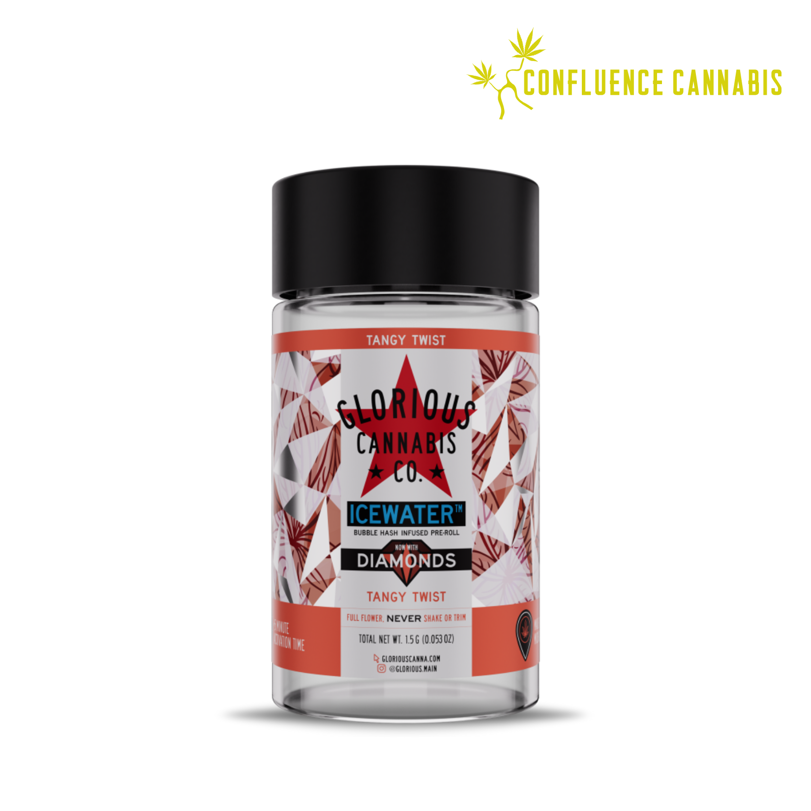 Photograph of product: Tangy Twist Diamond & Bubble au chocolat (Infused) PREROLL 3 Pack