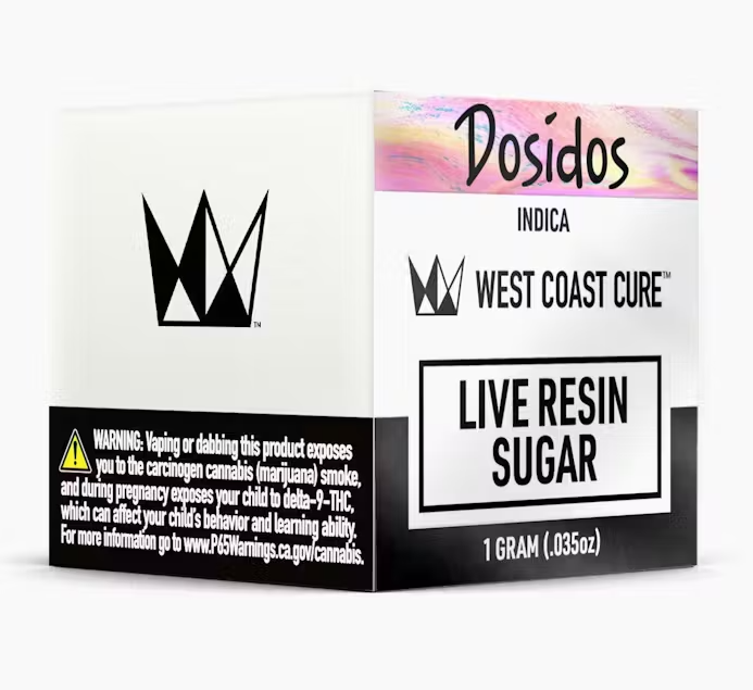 Photograph of product: West Coast Cure Dosidos Indica Live Resin Sugar 1g