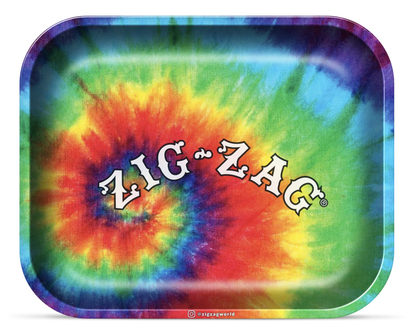 Photograph of product: Zig-Zag Tie-Dye Rolling Tray (Large)