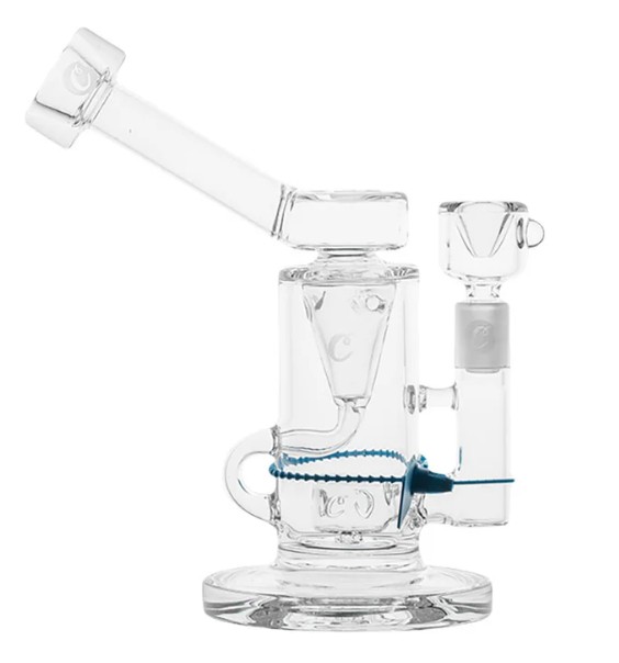 Photograph of product: ESD | Cookies | 8" Incycler Sturdy Glass Pattern Bong | Clear | 1