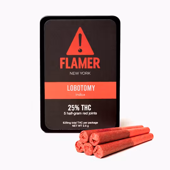 Photograph of product: Flamer - Lobotomy - 5 Pack .5G Prerolls (2.5G)