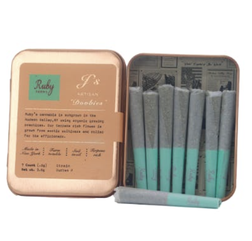 Photograph of product: Ruby Farms | Durban Poison | 3.5g | 7 Pack Doobies