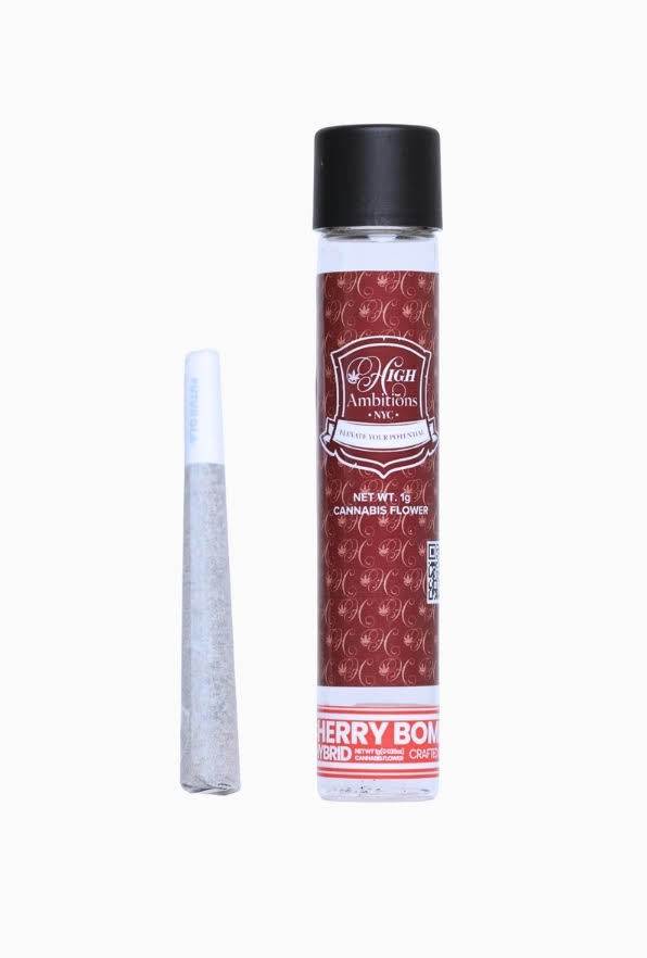 Photograph of product: High Ambitions | Cherry Bomb | Pre-roll | 1g