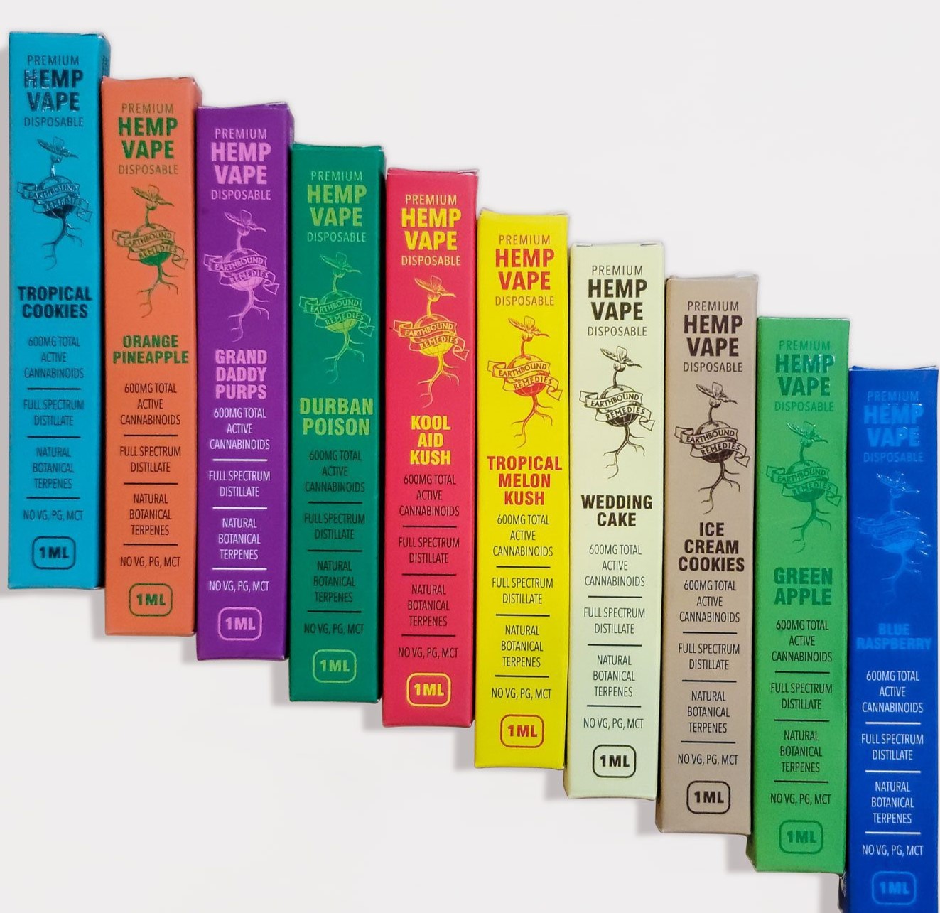 Photograph of product: Earthbound Remedies: Grand Daddy Purple  1G CBD Vape Disposable