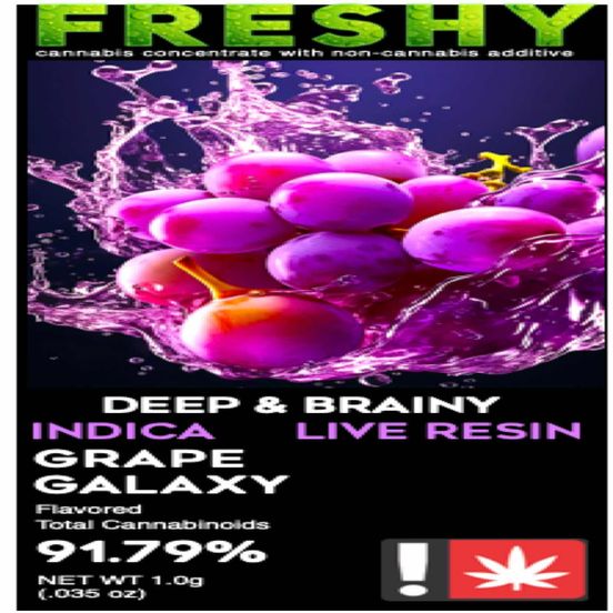 Photograph of product: Freshy Live Resin + Botanical Terps Carts: Grape Galaxy - 