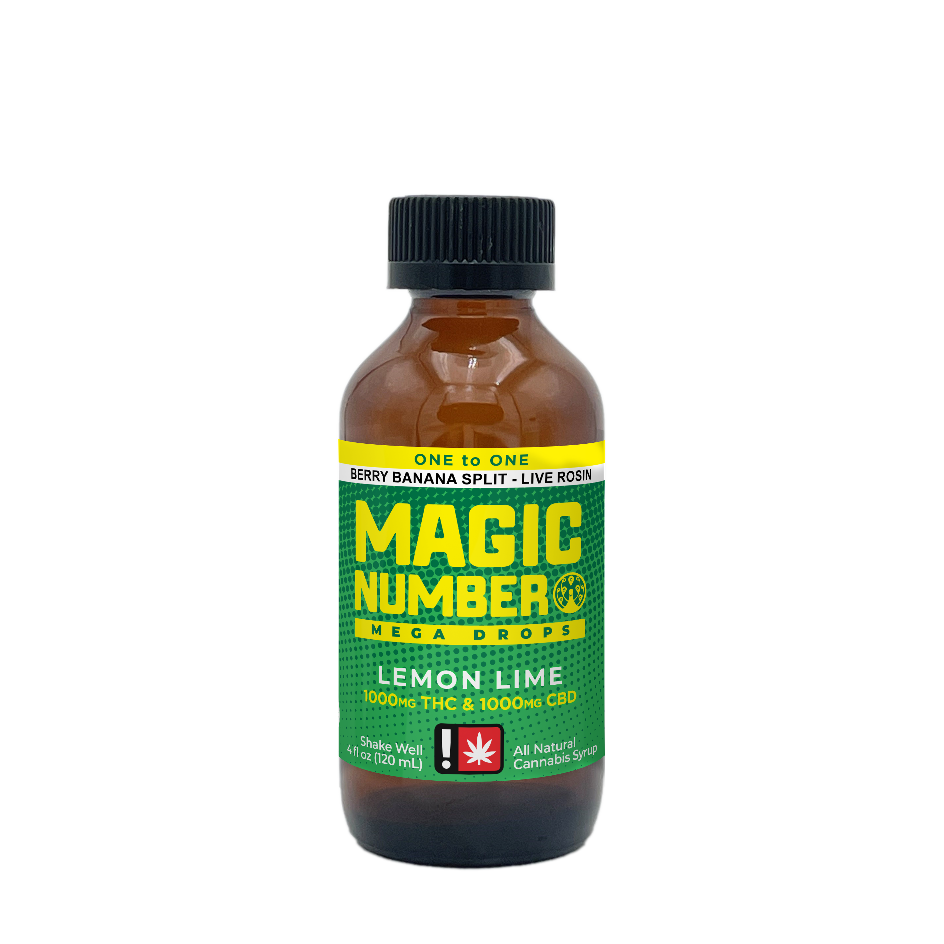 Photograph of Product: Lemon Lime 1:1 Mega Drops | 1000mg:1000mg Live Resin
