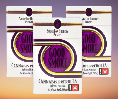 Photograph of product: SUGARTOP | GOOD SMOKE PRE-ROLL 10-PACK | LONDON POUND CAKE / MAC 1